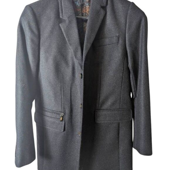 NWT TED BAKER Alamo Three Botton Overcoat in Charcoal Size 3 - Picture 6 of 6